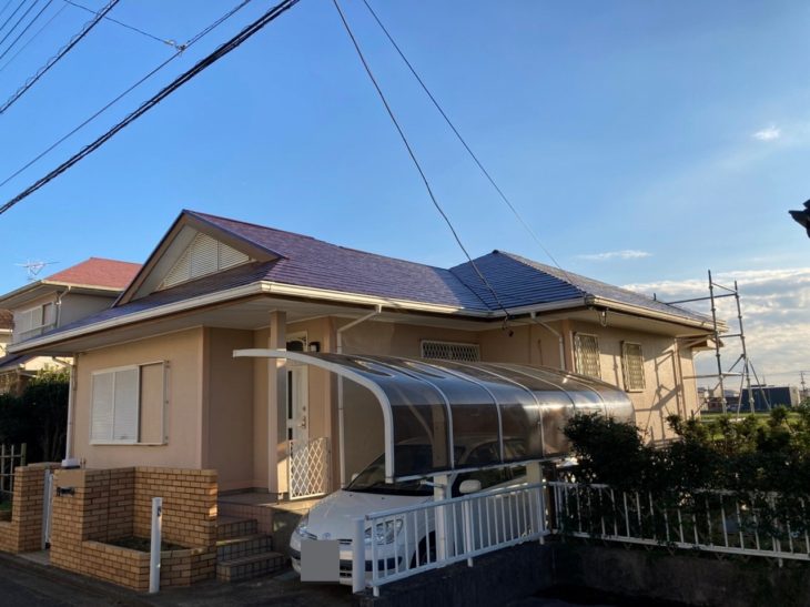   *東金市　S様邸　屋根塗装　台風被害　大工工事　施工事例