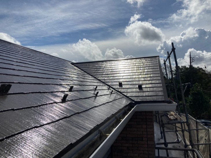   *東金市　S様邸　台風被害　屋根塗装　屋根棟板金交換　屋根塗装工事　施工事例