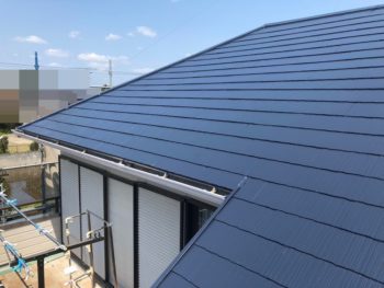 *東金市 K様邸　屋根塗装　台風被害　棟板金交換　スレート瓦交換　施工事例