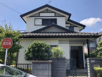 *東金市　T様邸　外壁塗装リフォーム　軒天重ね張り　外壁ひび割れコーキング処理　施工事例