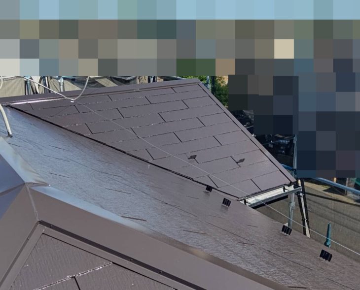   大網白里市　T様邸　屋根塗装　スレート瓦一部交換　棟板金交換