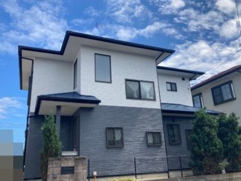 成田市　K様邸　外壁塗装　屋根塗装　アンテナ交換　スレート屋根交換　施工事例