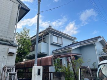 東金市 K様邸『チラシの価格で塗装をお願いしたい』ご予算、施工内容のご要望など、お気軽にご相談ください。 外壁塗装 施工事例