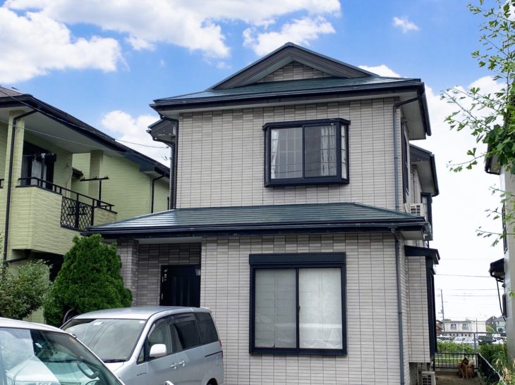   東金市求名　H様邸　今回は緊急性の高い屋根のみ施工　外壁はいずれ時期を見て塗装しましょう