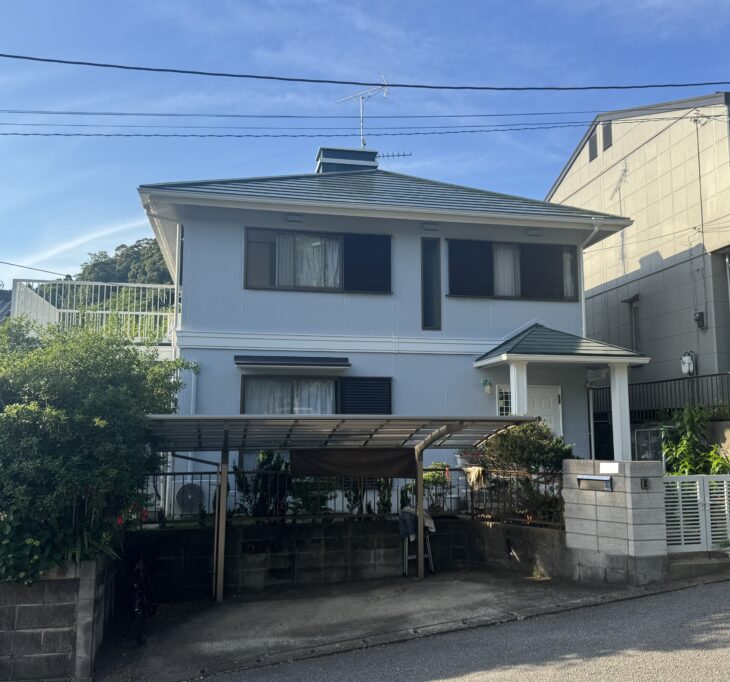 大網白里市　外壁塗装屋根塗装｜築年数経過住宅のヒビ補修と美観向上塗装工事