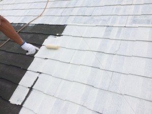 遮熱塗料の効果はどれぐらい？？屋根に登って感じる暑さ